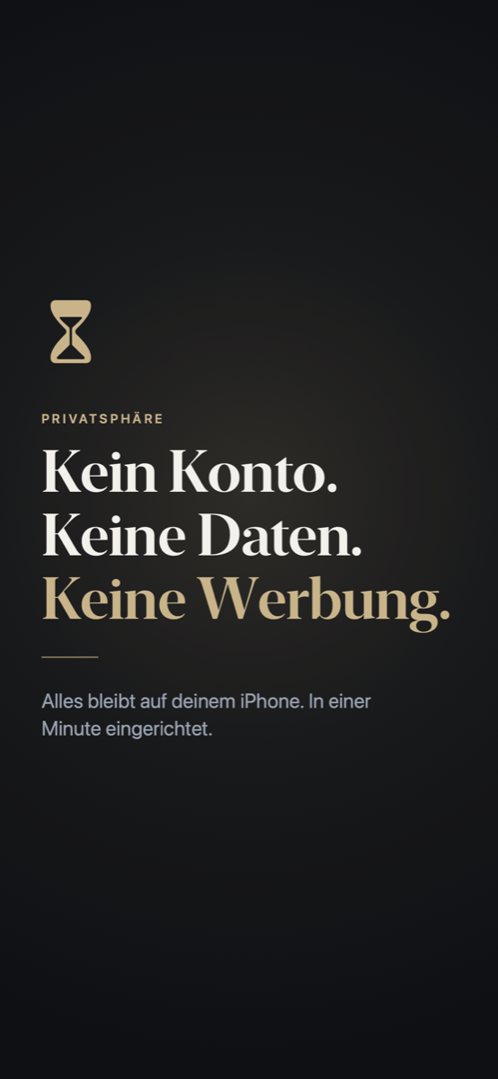 Kein Konto, keine Daten, keine Werbung